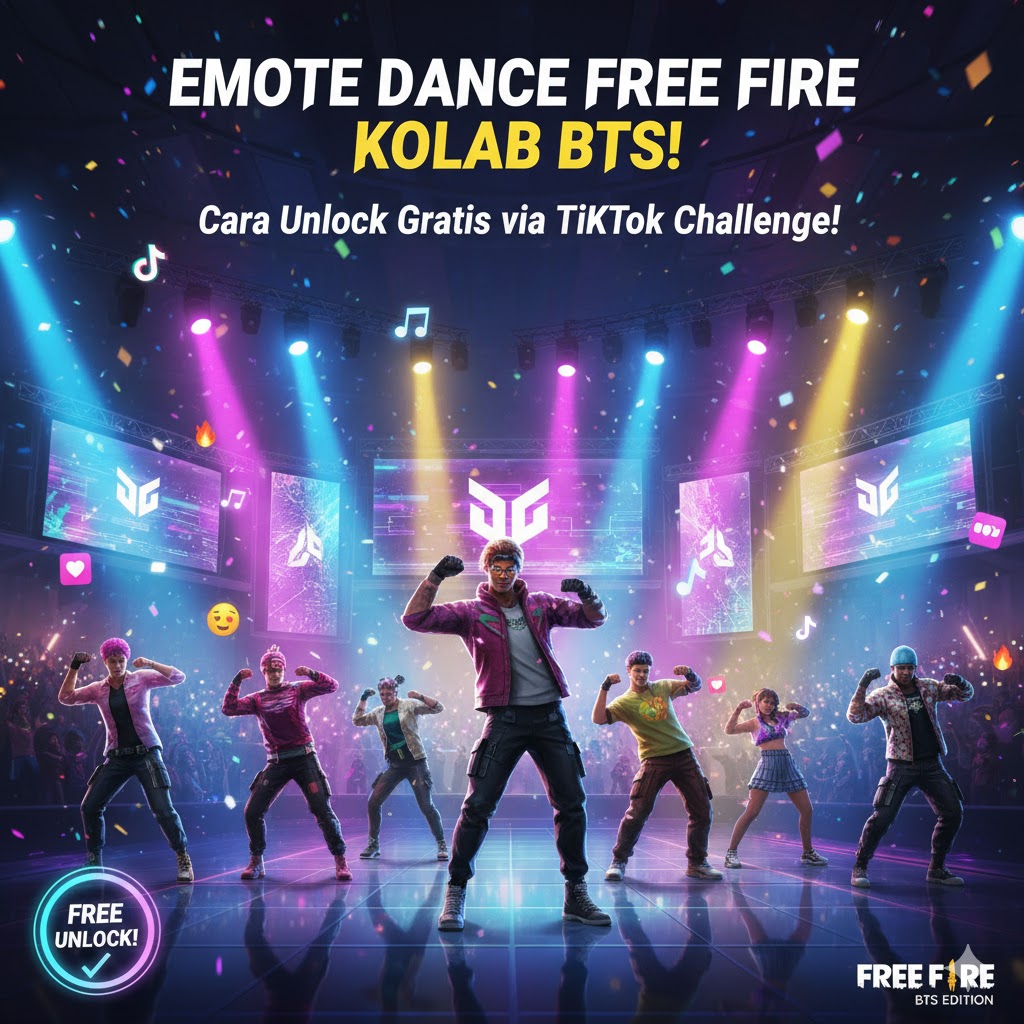 Emote Dance Free Fire Kolab BTS: Cara Unlock Gratis via TikTok Challenge!