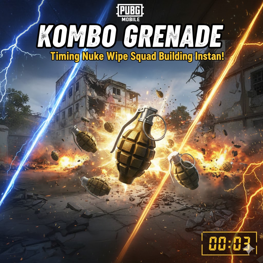 Kombo Grenade PUBG Mobile: Timing Nuke Wipe Squad Building Instan!