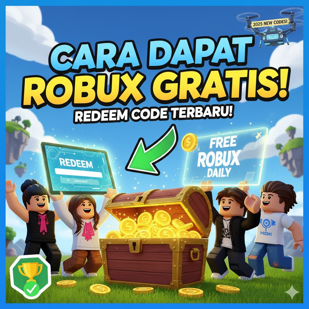 Cara Dapat Robux Gratis Roblox 2025, Redeem Code Terbaru!