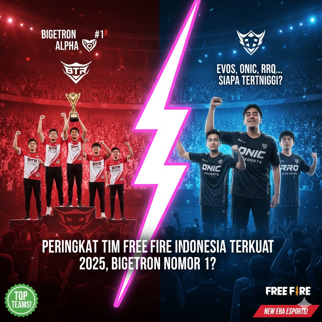 Peringkat Tim Free Fire Indonesia Terkuat 2025, Bigetron Nomor 1?
