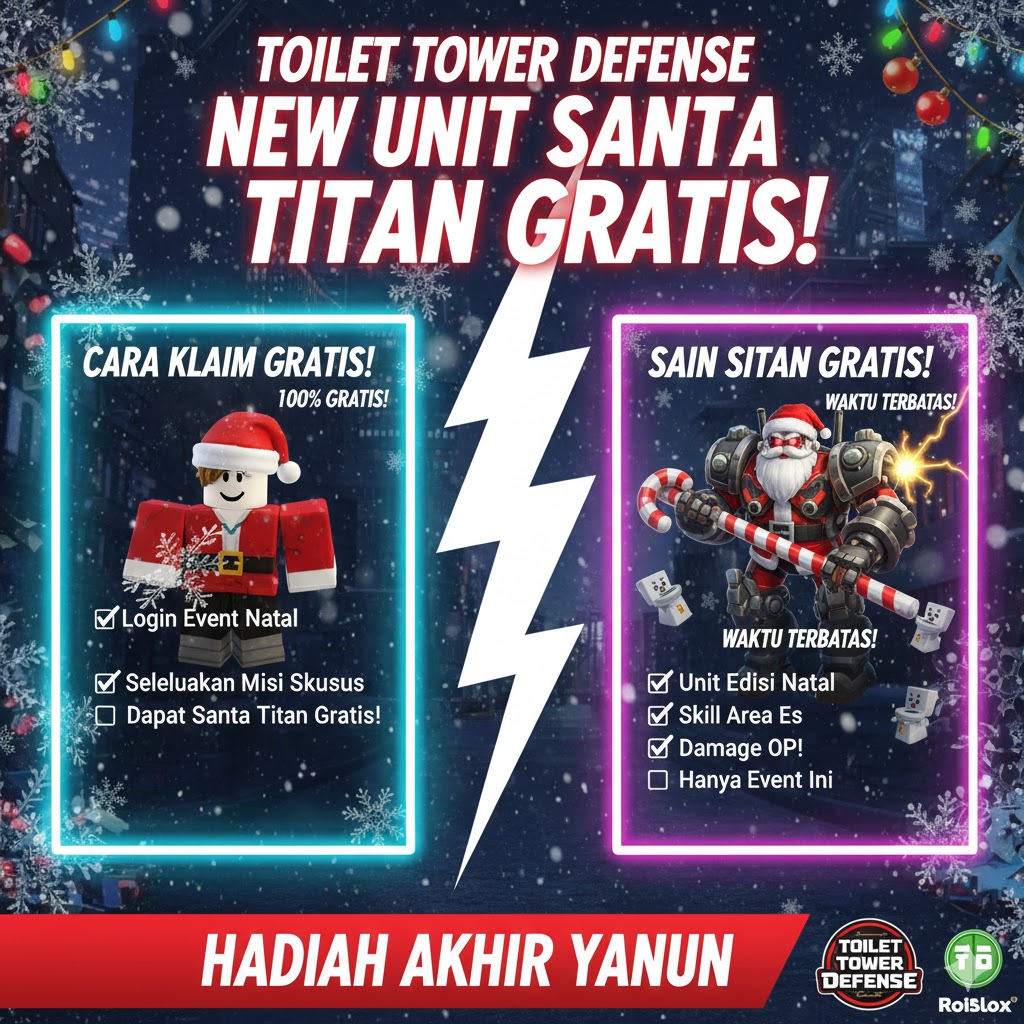 Toilet Tower Defense New Unit Santa Titan Gratis!