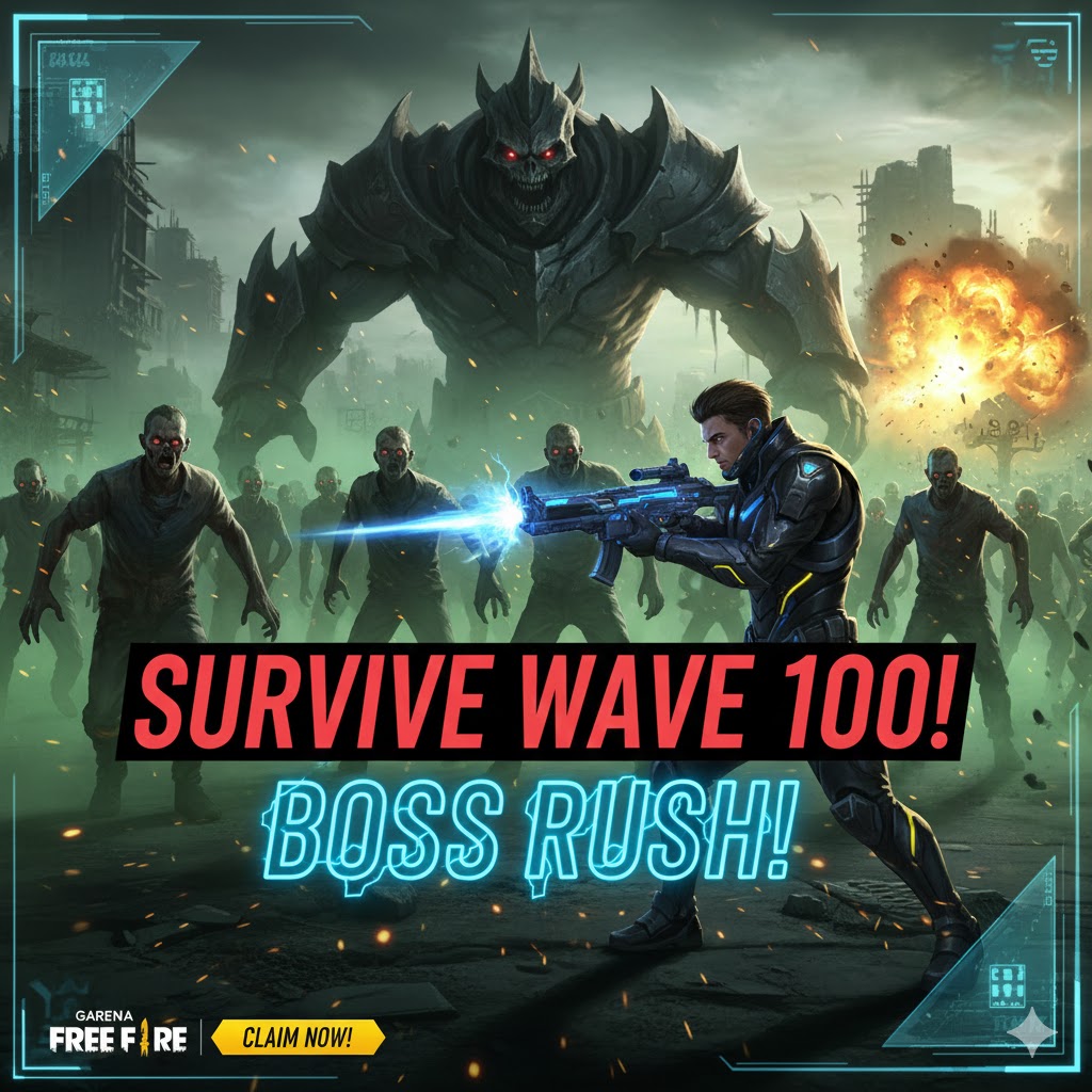 Zombie Mode Free Fire: Survive Wave 100 Boss Tanpa Mati OP!