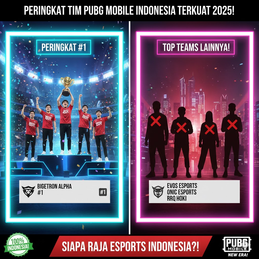 Peringkat Tim PUBG Mobile Indonesia Terkuat 2025!